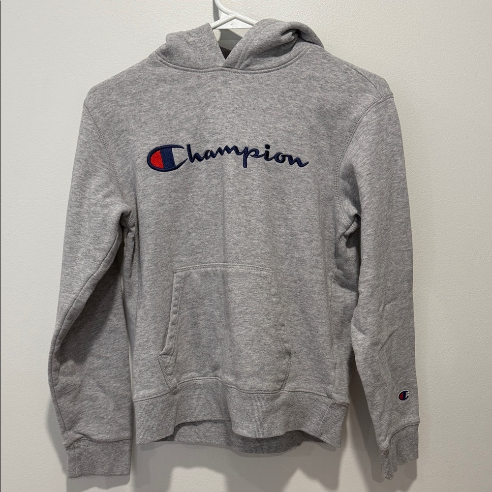 Champion Heather Gray Pullover Hoodie